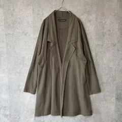 ヒロココシノ ウール ショールカラー カーディガンコート 38 ブラウンカーキのサムネイル