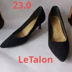 LeTalon黒 スエード ポインテッドトゥパンプス