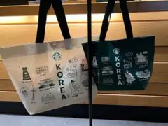 スターバックス 【韓国限定】エコバッグ 大小2点セット　スタバ