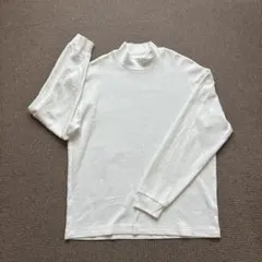 UNIQLO ブラッシュドモックネックTシャツ/長袖 ホワイト