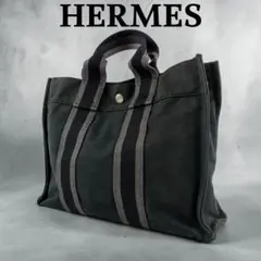 HERMES エルメス フールトゥ PM トートバッグ 黒 ブラック
