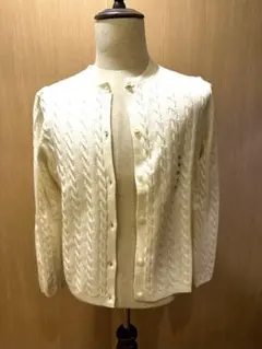 【新品未使用】ユニクロ ケーブルクルーネックカーディガン 3XL オフホワイト