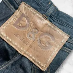 D&G ドルチェアンドガッパーナ　ブラック　デニム ワイドレッグ　レザーパッチのサムネイル
