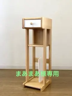 hikari] 電話・FAX台 天然木 キャビネット 引き出し収納 - メルカリ