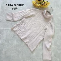 ⑨68 CARA O CRUZ カシミヤ混 タートルニット 11 ピンク 日本製のサムネイル