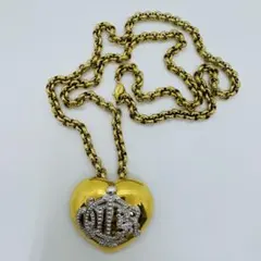 ✨Dior✨希少✨旧ロゴ✨モノグラム✨シルバーゴールド✨3Dハート✨ネックレス✨