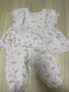 Amperstand 花柄パジャマ 120㎝　ユニコーンパープル