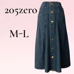 (新品未使用) 205zero カラバサ ロングスカート デニム ブルー M-L