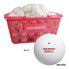 ソフトテニスKENKOボール白色の公認球 120球（10ダース分）カゴ入り