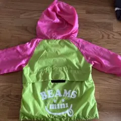 BEAMS mini 超薄手ジャケット ピンク/グリーン