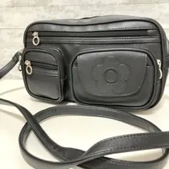 【極美品】マリークワント　レザー　カメラバッグ　ショルダーバッグ　黒
