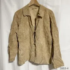 marsh landing スエード レザージャケット パンチング L 茶