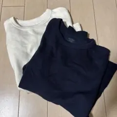 HEATTECH コットン 長袖カットソー 140cm 2色セット