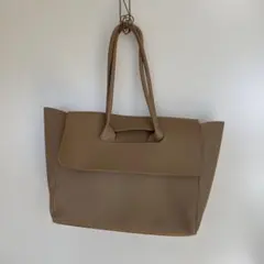 シーイン　sheinベージュ シンプル トートバッグ