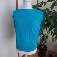 ターコイズ ノースリーブニットのサムネイル