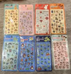 ディズニー　ぷくぷくシール　3Dシール　全8種類