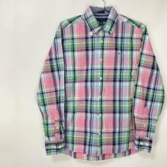 Tommy Hilfiger 長袖 ボタンダウンシャツ マドラスチェック柄