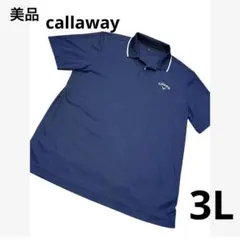 【美品】キャロウェイ　半袖ポロシャツ　半袖シャツ　ゴルフウェア　3L ネイビー