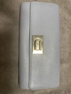 FURLA ブルーグレー レザー 長財布