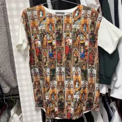 jouetie ステンドグラス柄 半袖Tシャツ