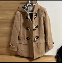 ベージュ ダッフルコート フード付き