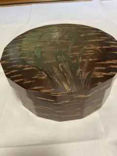 樺細工　八角茶道具入れ　茶托５枚付き