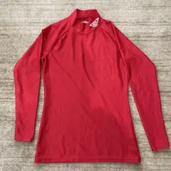 アンダーシャツ　長袖　サッカー　赤　アンブロ　Lサイズ　メンズ　美品