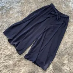 赤りんご様専用 ナチュラルビューティーベーシック フレアガウチョパンツ ネイビー