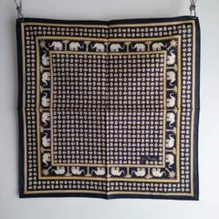 未使用　ジムトンプソン　ハンカチ　象　花柄　コットン　jim tompson