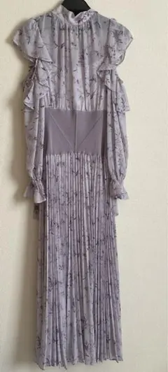 スナイデル ウエスト リブ フレアスリーブ プリーツ ロング ワンピース