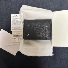 確実正規品 新品未使用 メゾンマルジェラ スリーフォールドウォレット 黒 財布