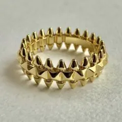 スタッズリング スパイクリング　ゴールド　13号