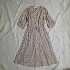 Tocco closet　花柄ワンピース　レディース　エレガント　ミモレ丈