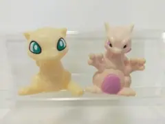 ポケモンキッズ ミュウツー 2体セット クリア ソフビ 指人形 BANDAI