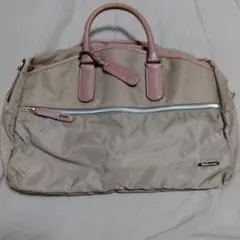 極美品 ace.ボストンバッグ ベージュ大容量