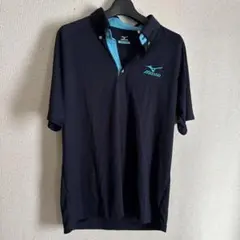 Mizuno Dryscience ポロシャツ L ネイビー/ライトブルー