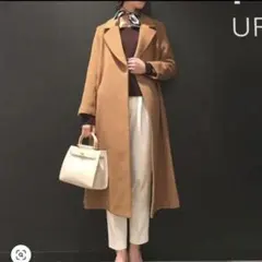 URBAN　RESEARCH　ROSSO カシミヤ混　ロングコート ベルト付き