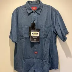 P*n様 Dickies ワークシャツ 半袖 デニム　Lのサムネイル