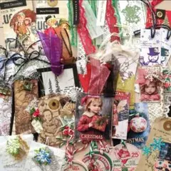 【sale】141タグ　クリスマス　ミックスセット　コラージュ　ジャーナル素材