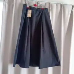 黒 フレアロングスカート　無印良品