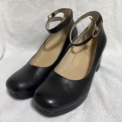 【極美品】あしながおじさん（23.5）メリージェーン　黒　チャンキーヒールのサムネイル