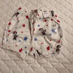 新品未使用gapベビー、ミッキーミニーブルマパンツ サイズ80 ホワイト　星