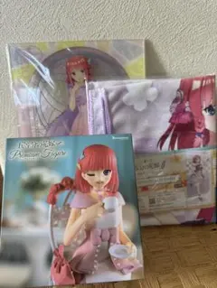 新品 五等分の花嫁 中野二乃 プレミアムフィギュア アクリルボード タオル