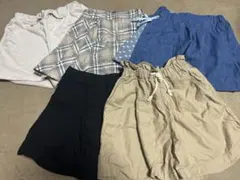 ハーフパンツ キュロット 130 5点セット