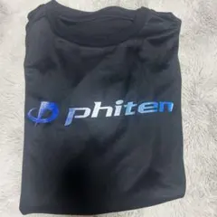 phiten RAKUシャツ 半袖 Lサイズ ブラック ブルーのサムネイル