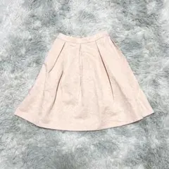 エフデ 9号 フレアスカート 総柄 花柄 ピンク 入学式 通勤 コットン 綺麗め