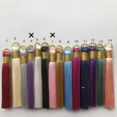 1０本 タッセル ハンドメイド 細工 ピアス 帯 カン バーバリウム アソート