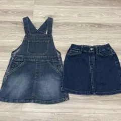 無印良品　ユニクロ　デニムスカート　120