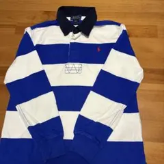 Polo Ralph Lauren ラガーシャツ 青白ストライプ サイズ7
