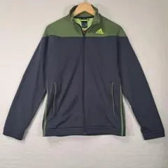 adidas アディダス トラックジャケット グレー/グリーン L メンズ